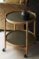 Billede af Brdr. Krüger Bølling Bakkebord m. 2 bakker Ø: 50 cm - Sortmalet Eg/Grøn og Mørkegrøn