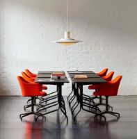 Billede af &Tradition Pavilion Desk AV16 130x65 cm - Linoleum Iron 4178 / Walnut 