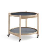 Billede af Brdr. Krüger Bølling Bakkebord m. 2 bakker Ø: 60 cm - Ubehandlet Eg/Water 