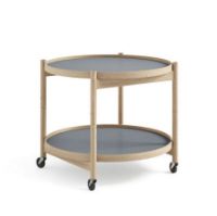 Billede af Brdr. Krüger Bølling Bakkebord m. 2 bakker Ø: 60 cm - Ubehandlet Eg/Water 