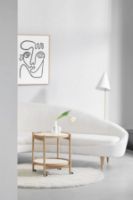 Billede af Brdr. Krüger Bølling Bakkebord m. 2 bakker Ø: 60 cm - Olieret Eg/Sort og Hvid