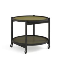 Billede af Brdr. Krüger Bølling Bakkebord m. 2 bakker Ø: 60 cm - Sortmalet Eg/Grøn og Mørkegrøn