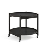 Billede af Brdr. Krüger Bølling Bakkebord m. 2 bakker Ø: 60 cm - Sortmalet Eg/Cognac og Sort