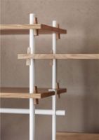 Billede af Moebe Shelving System Low/Double 85x162 cm - Oak/White