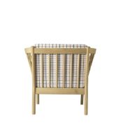 Billede af FDB Møbler Erik Ole Jørgensen J146 Lænestol H: 79,5 cm - Eg/Rødternet Hestedækken
