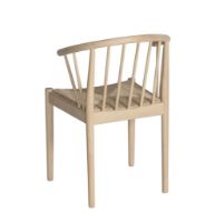 Billede af Haslev Lindeberg Spisebordstol SH: 45 cm - Natur Flet/Hvidolieret Eg