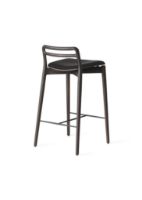 Billede af Vipp 484 Cabin Counter Stool SH: 67 cm - Dark Oak/Black Leather