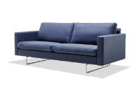 Billede af Søren Lund SL 429 2,5 Pers. Sofa L: 214 cm - Main Line Flax Blå/K 16 Sokkel Rustfrit Stål