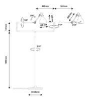 Billede af DCW Editions Lampe Gras N411 Gulvlampe Rund H: 121cm - Sort/Sort/Kobber