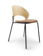 Billede af Eva Solo Dosina Spisebordsstol Polstret SH: 45 cm - Natur/Cognac 
