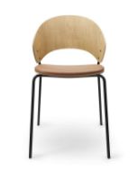 Billede af Eva Solo Dosina Spisebordsstol Polstret SH: 45 cm - Natur/Cognac 
