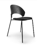Billede af Eva Solo Dosina Spisebordsstol Polstret SH: 45 cm - Sort/Sort 