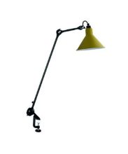 Billede af DCW Editions Lampe Gras N201 Bordlampe m. klemme Konisk H: 59cm - Sort/Gul