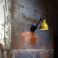 Billede af DCW Editions Lampe Gras N304 Væglampe Rund H: 14cm - Sort/Gul