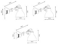 Billede af DCW Editions Lampe Gras N304 Væglampe Rund H: 14cm - Sort/Blå