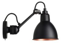 Billede af DCW Editions Lampe Gras N304SW Væglampe Rund m. Afbryder H: 14cm - Sort/Sort/Kobber