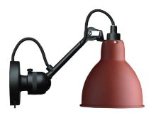 Billede af DCW Editions Lampe Gras N304SW Væglampe Rund m. Afbryder H: 14cm - Sort/Rød