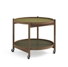 Billede af Brdr. Krüger Bølling Bakkebord m. 2 bakker Ø: 60 cm - Røget Eg Olieret/Grøn og Mørkegrøn