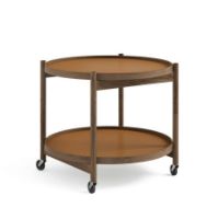 Billede af Brdr. Krüger Bølling Bakkebord m. 2 bakker Ø: 60 cm - Røget Eg Olieret/Cognac og Sort