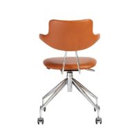 Billede af Vermund VL119 Kontorstol SH: 46 cm - Savanne Cognac Læder / Krom Stel