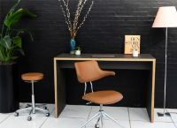 Billede af Vermund VL119 Kontorstol SH: 46 cm - Savanne Cognac Læder / Krom Stel