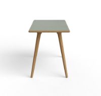 Billede af VIA Copenhagen Boomerang Skrivebord 60x120 cm - Naturolieret Eg/Olive Linoleum