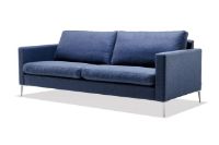 Billede af Søren Lund SL 429 2 Pers. Sofa L: 175 cm - Main Line Flax Blå/IG 15 Mat Aluminium