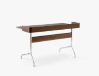 Billede af &Tradition Pavilion Desk AV17 w. Back 130x65 cm - Linoleum Iron 4178 / Lacquered Walnut 
