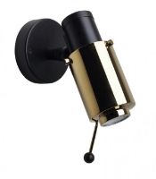 Billede af DCW Editions Biny Spot LED Væg- og loftlampe m. Arm Ø: 6,5 cm - Sort/Guld