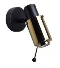Billede af DCW Editions Biny Spot LED Væg- og loftlampe m. Arm Ø: 6,5 cm - Sort/Guld