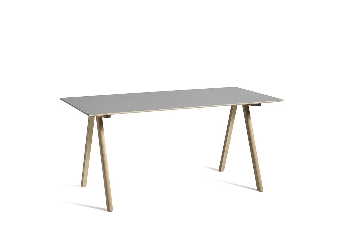 Billede af HAY CPH 10 Desk 160x80x74 cm - Lacquered Solid Oak/Grey Linoleum
