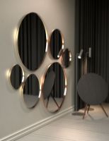 Billede af FROST UNU Spejl 4131 Ø: 100 cm - Børstet Kobber