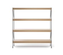 Billede af Audo Copenhagen Zet Storage System H: 158 cm - Black/Natural Oak  