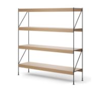 Billede af Audo Copenhagen Zet Storage System H: 158 cm - Black/Natural Oak  