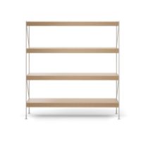 Billede af Audo Copenhagen Zet Storage System H: 158 cm - Ivory/Natural Oak  