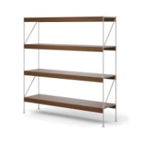 Billede af Audo Copenhagen Zet Storage System H: 158 cm - Ivory/Dark Stained Oak  