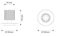 Billede af DCW Editions Mantis In The Sun 130 Bordlampe LED Ø: 13 cm - Guld/Sølv