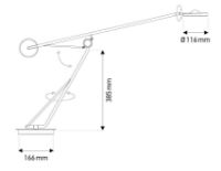 Billede af DCW Editions Mantis Aaro Bordlampe LED H: 38,5 cm - Sort