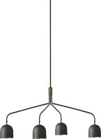 Billede af GUBI Howard Lysekrone m. 4 Arme Kort Ø: 16 cm - Sort 