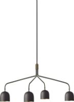 Billede af GUBI Howard Lysekrone m. 4 Arme Lang Ø: 16 cm - Sort 