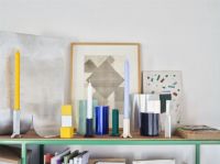 Billede af HAY Arcs Candleholder L H: 13 cm - Green OUTLET