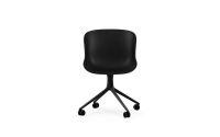 Billede af Normann Copenhagen Hyg Drejestol SH: 46 cm - Sort/Sort Aluminium
