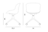 Billede af Normann Copenhagen Hyg Drejestol SH: 46 cm - Sort/Sort Aluminium
