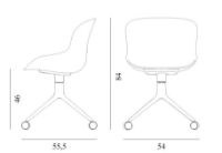 Billede af Normann Copenhagen Hyg Drejestol SH: 46 cm - Hvid/Aluminium