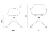 Billede af Normann Copenhagen Form Drejestol m. hjul m. armlæn SH: 45cm - Sølv Alu/SortNormann Copenhagen Form Drejestol m. hjul m. armlæn SH: 45cm - Sølv Alu/Sort