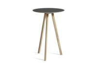 Billede af HAY CPH 20 Round Table Ø: 70 cm - Lacquered Solid Oak/Black Linoleum