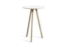 Billede af HAY CPH 20 Round Table Ø: 70 cm - Lacquered Solid Oak/White Laminate