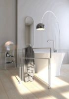 Billede af FROST NOVA2 Håndklædestander 1976 Dobbelt H: 75cm - Mat Hvid/Poleret