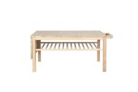 Billede af Haslev Klassik 4C Klapbord m. Skuffe og Hylde 75x110 cm - Hvidolieret Eg