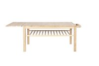 Billede af Haslev Klassik 4C Klapbord m. Skuffe og Hylde 75x110 cm - Hvidolieret Eg